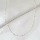 Rose Chain Necklace, Silver
