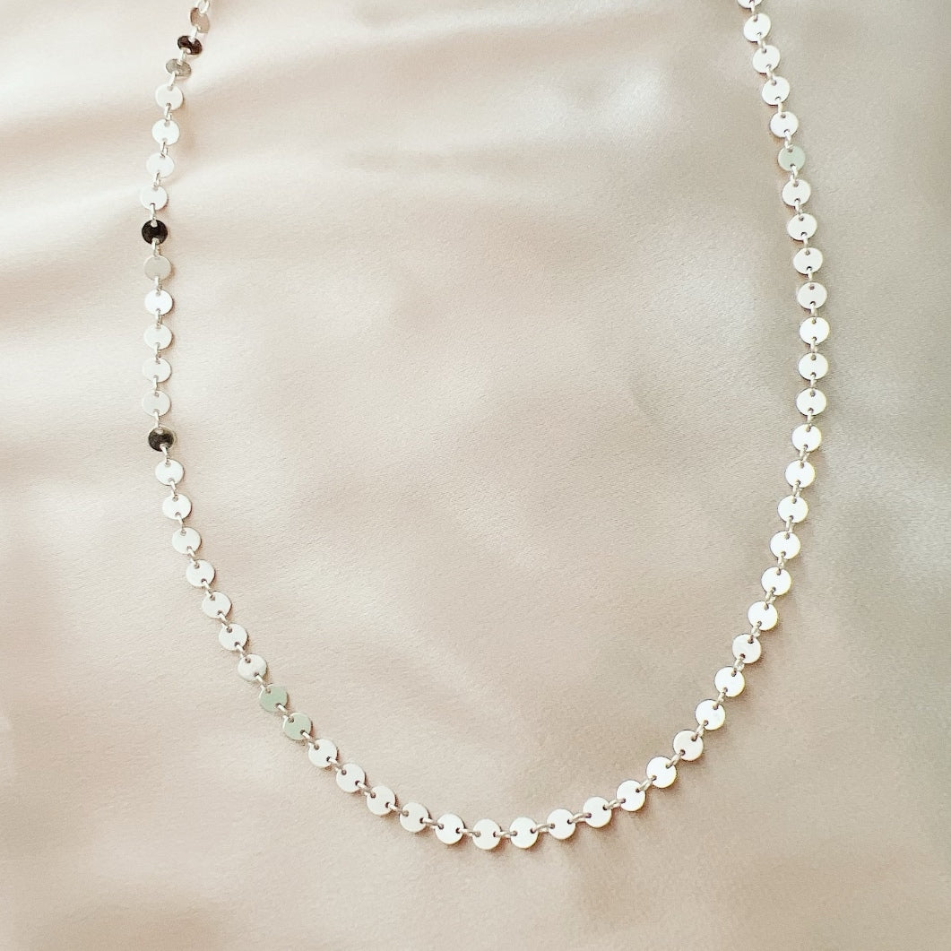 4mm Sterling Silver Bead Necklace, 4mm Silver Bead Choker Necklace, Everyday Silver Necklace, 4mm Silver Bead Strand, Layer Necklace