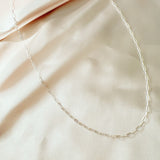 Rose Chain Necklace, Silver