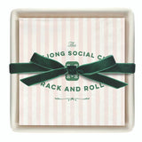 Ceramic Napkin Tray + Napkins - Mahjong Social Club