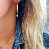 Turquoise Island Hoops, 2-In-1