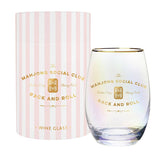 Gold Foil Stemless Wine Glass - Mahjong Social Club