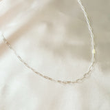 Rose Chain Necklace, Silver