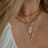 Scalloped Cross Charm