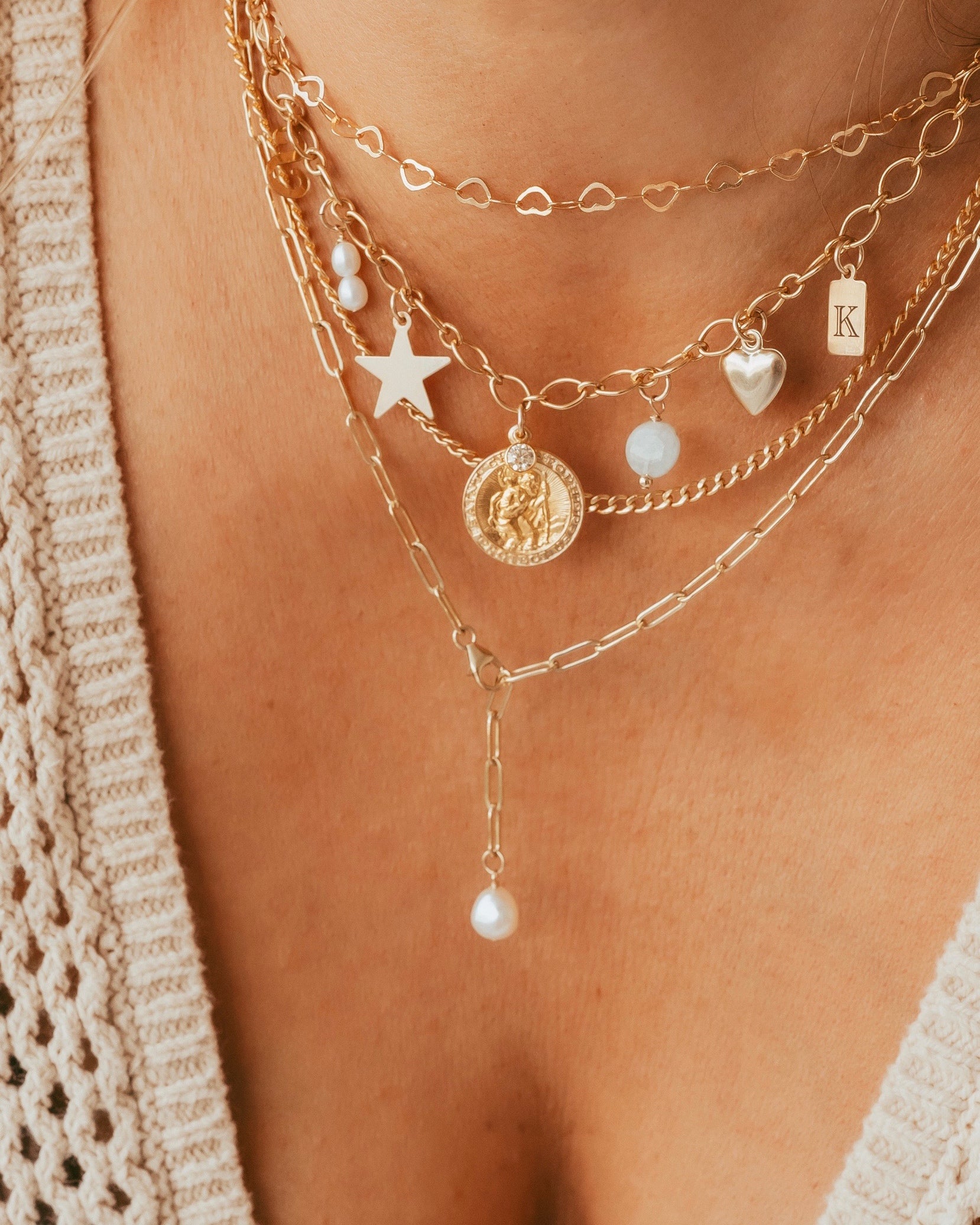 True by Kristy | Allie Chain Gold Filled Paperclip Necklace