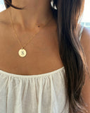 Scroll Initial Necklace
