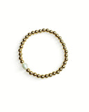 Solitaire Pearl Stretch Bracelet