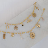 Oval Scalloped Initial Charm