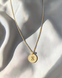 Scroll Initial Necklace