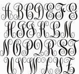 Scroll Initial Necklace