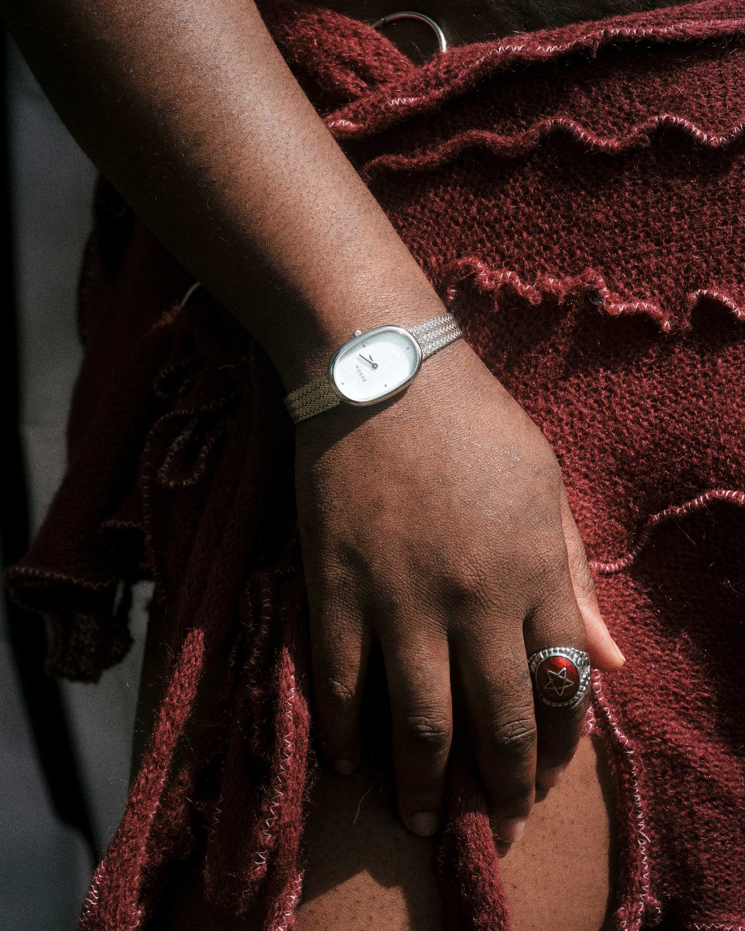 Brand new BREDA tethered silver watch! JANE (TETHERED) Silver/Pearl – shopharvestmoonhome main image 4