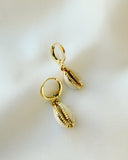 Cowrie Shell Hoops