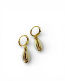 Cowrie Shell Hoops