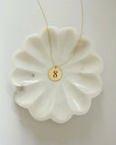 Scroll Initial Necklace