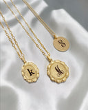 Scroll Initial Necklace