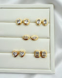 Bezel Studs, 5 styles