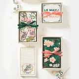 Ceramic Guest Napkin Tray + Napkins - Mahjong Tiles
