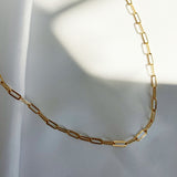 Allie paperclip gold filled necklace