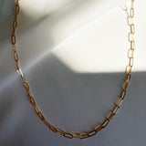 Allie paperclip gold filled necklace