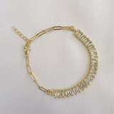 Allie Baguette Gold Filled Bracelet