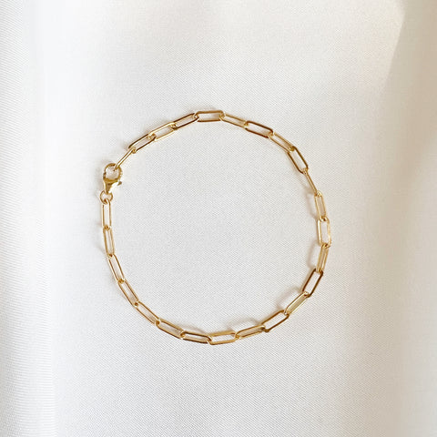 Allie Gold Filled Paperclip Bracelet