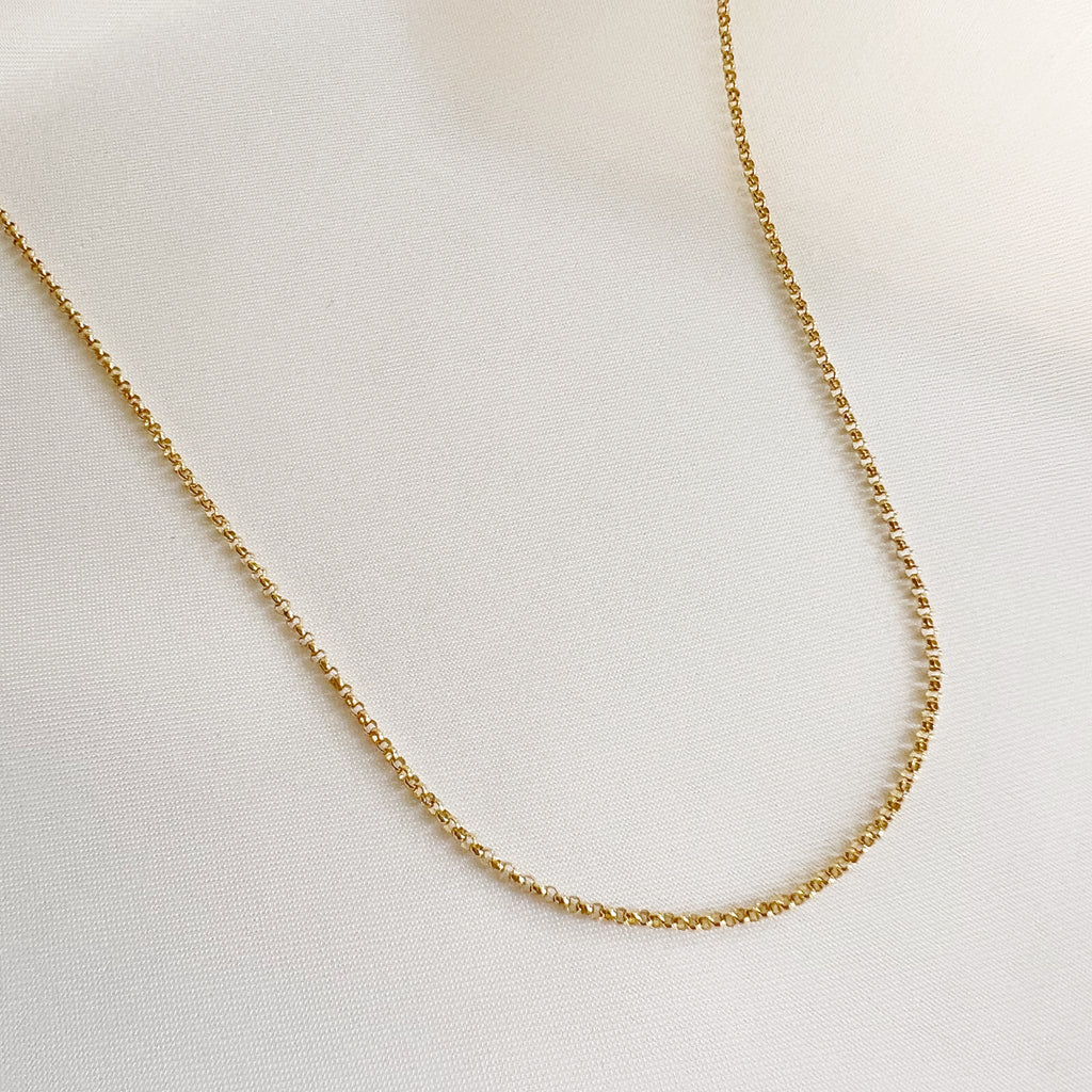 14k Solid Gold 18 Rolo Chain Necklace – by charlotte